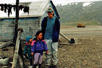 Me with Yup'ik children in Gambell, AK