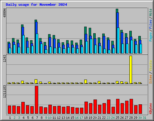 Daily usage for November 2024