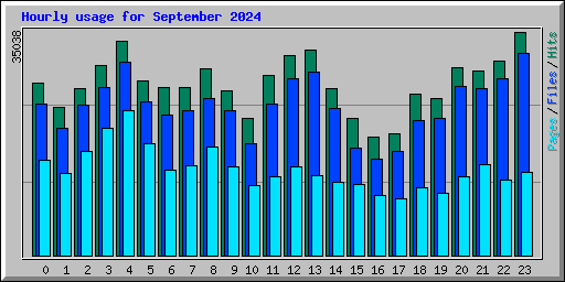 Hourly usage for September 2024