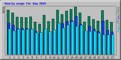 Hourly usage for May 2025