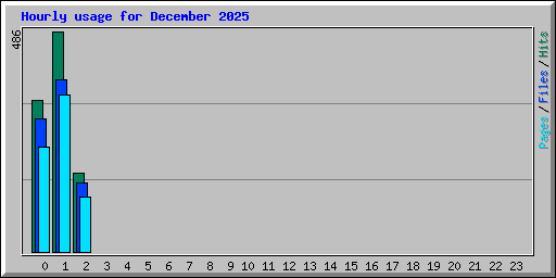 Hourly usage for December 2025