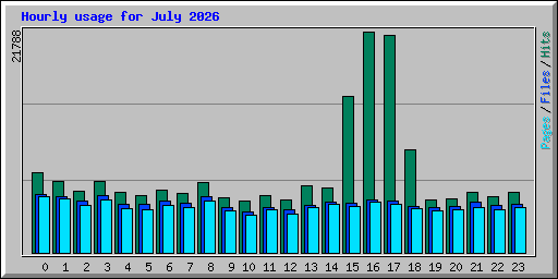 Hourly usage for July 2026