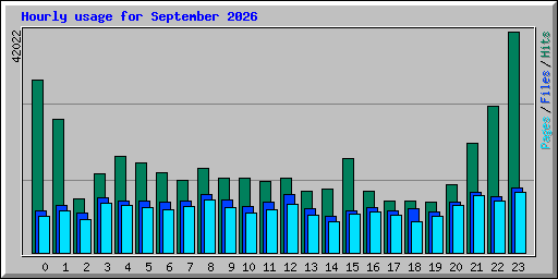 Hourly usage for September 2026