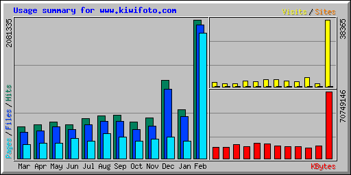 Usage summary for www.kiwifoto.com